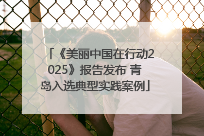 《美丽中国在行动2025》报告发布 青岛入选典型实践案例