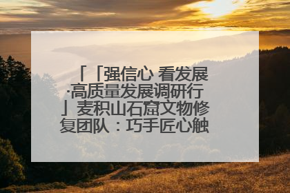 「强信心 看发展·高质量发展调研行」麦积山石窟文物修复团队：巧手匠心触摸“光阴的故事”