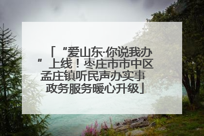 “爱山东·你说我办”上线！枣庄市市中区孟庄镇听民声办实事 政务服务暖心升级