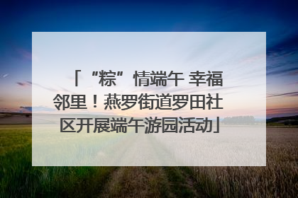 “粽”情端午 幸福邻里！燕罗街道罗田社区开展端午游园活动