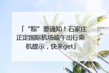 “粽”要通知！石家庄正定国际机场端午出行乘机提示，快来get