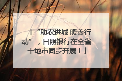 “助农进城 暖鑫行动”，日照银行在全省十地市同步开展！