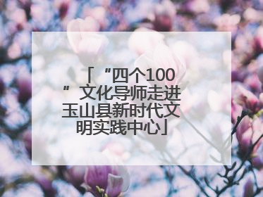 “四个100”文化导师走进玉山县新时代文明实践中心