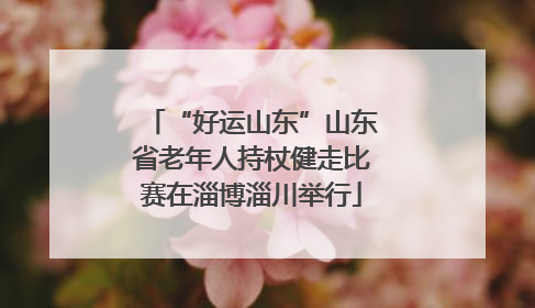 “好运山东”山东省老年人持杖健走比赛在淄博淄川举行
