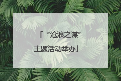 “沧浪之谋”主题活动举办