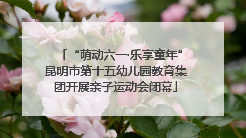 “萌动六一·乐享童年”昆明市第十五幼儿园教育集团开展亲子运动会闭幕