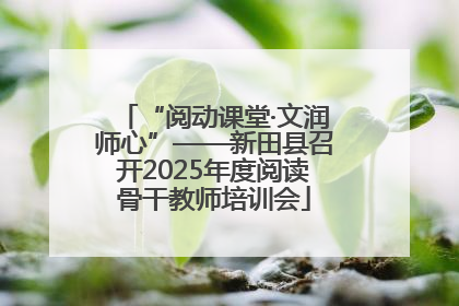 “阅动课堂·文润师心”——新田县召开2025年度阅读骨干教师培训会