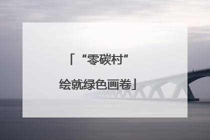 “零碳村” 绘就绿色画卷