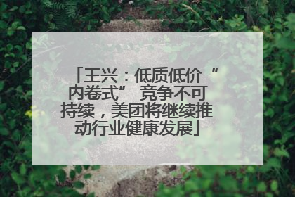 王兴：低质低价“内卷式” 竞争不可持续，美团将继续推动行业健康发展