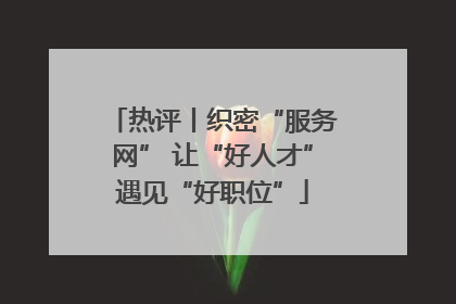 热评丨织密“服务网” 让“好人才”遇见“好职位”