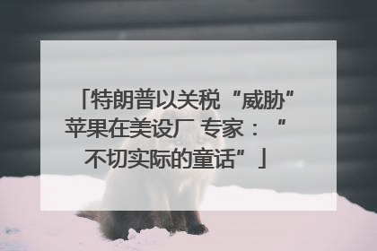 特朗普以关税“威胁”苹果在美设厂 专家：“不切实际的童话”