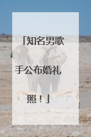 知名男歌手公布婚礼照！