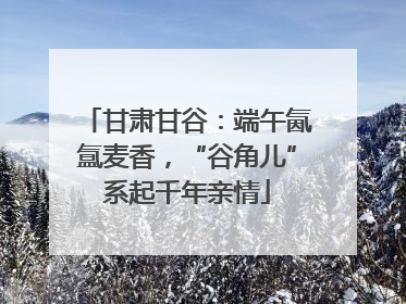 甘肃甘谷：端午氤氲麦香，“谷角儿”系起千年亲情