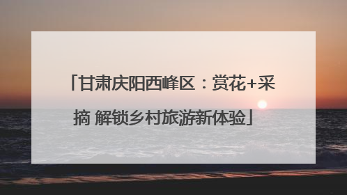 甘肃庆阳西峰区：赏花+采摘 解锁乡村旅游新体验