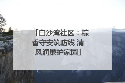 白沙湾社区：粽香守安筑防线 清风润廉护家园