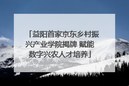 益阳首家京东乡村振兴产业学院揭牌 赋能数字兴农人才培养