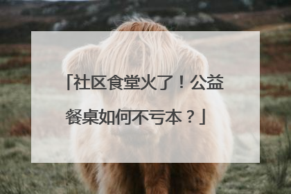 社区食堂火了！公益餐桌如何不亏本？