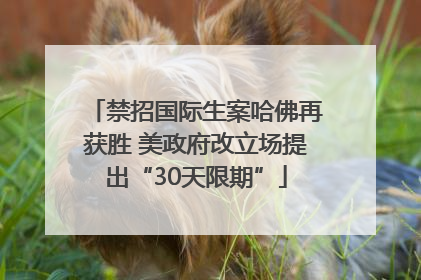 禁招国际生案哈佛再获胜 美政府改立场提出“30天限期”