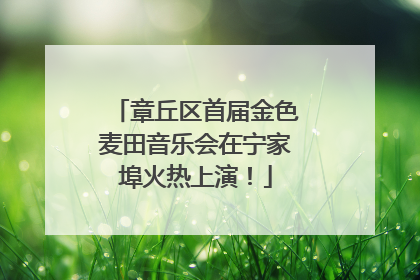 章丘区首届金色麦田音乐会在宁家埠火热上演！