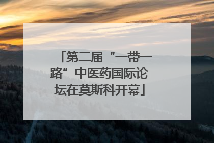 第二届“一带一路”中医药国际论坛在莫斯科开幕