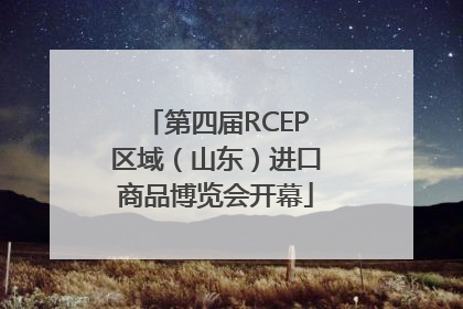 第四届RCEP区域（山东）进口商品博览会开幕