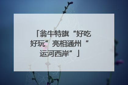 翁牛特旗“好吃好玩”亮相通州“运河西岸”