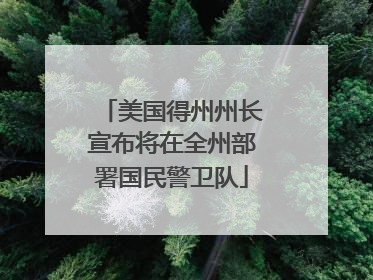 美国得州州长宣布将在全州部署国民警卫队