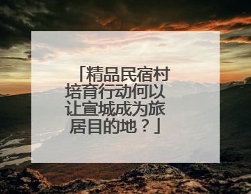 精品民宿村培育行动何以让宣城成为旅居目的地？