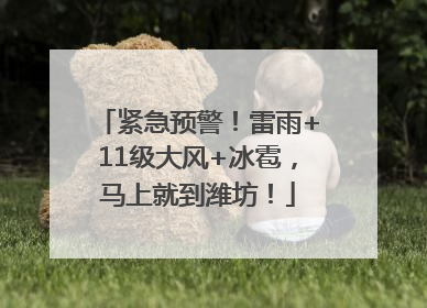 紧急预警！雷雨+11级大风+冰雹，马上就到潍坊！