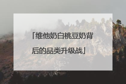 维他奶白桃豆奶背后的品类升级战