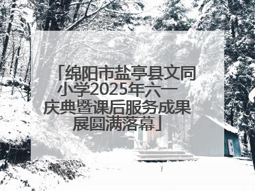 绵阳市盐亭县文同小学2025年六一庆典暨课后服务成果展圆满落幕
