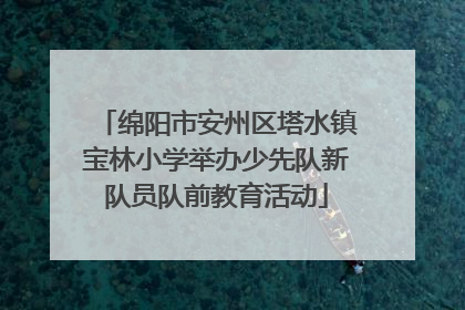 绵阳市安州区塔水镇宝林小学举办少先队新队员队前教育活动
