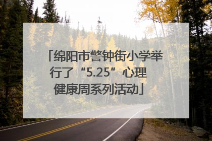 绵阳市警钟街小学举行了“5.25”心理健康周系列活动
