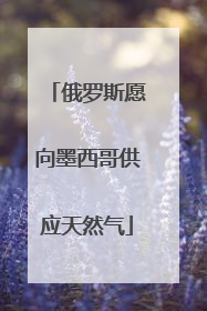 俄罗斯愿向墨西哥供应天然气