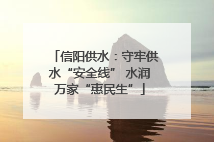 信阳供水：守牢供水“安全线” 水润万家“惠民生”