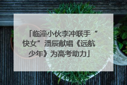 临潼小伙李冲联手“快女”潘辰献唱《远航少年》为高考助力