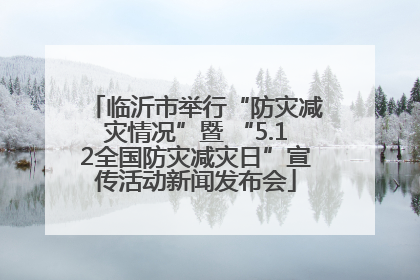 临沂市举行“防灾减灾情况”暨 “5.12全国防灾减灾日”宣传活动新闻发布会