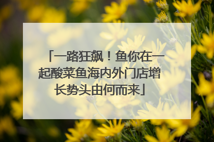 一路狂飙！鱼你在一起酸菜鱼海内外门店增长势头由何而来