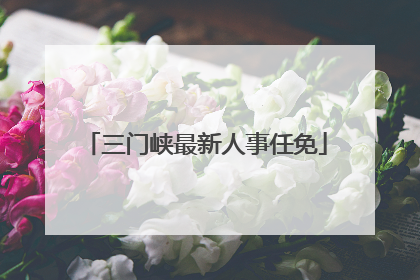 三门峡最新人事任免