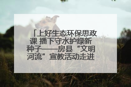 上好生态环保思政课 播下守水护绿新种子——房县“文明河流”宣教活动走进八一希望小学