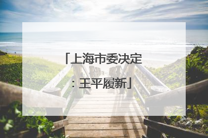 上海市委决定：王平履新