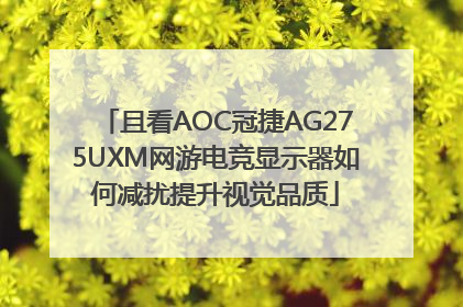 且看AOC冠捷AG275UXM网游电竞显示器如何减扰提升视觉品质