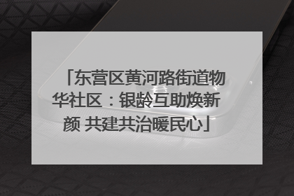 东营区黄河路街道物华社区：银龄互助焕新颜 共建共治暖民心