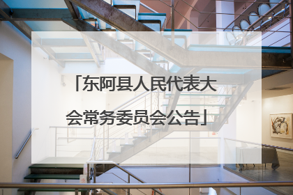 东阿县人民代表大会常务委员会公告