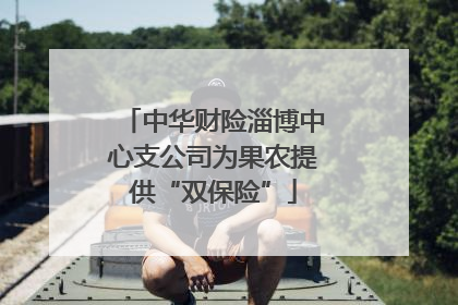 中华财险淄博中心支公司为果农提供“双保险”