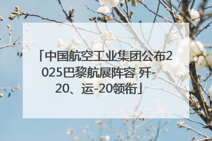 中国航空工业集团公布2025巴黎航展阵容 歼-20、运-20领衔