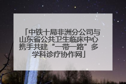 中铁十局非洲分公司与山东省公共卫生临床中心携手共建“一带一路”多学科诊疗协作网