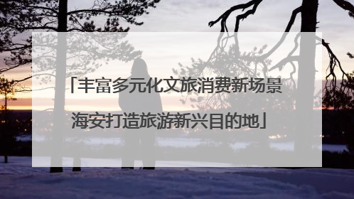丰富多元化文旅消费新场景 海安打造旅游新兴目的地