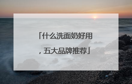 什么洗面奶好用，五大品牌推荐