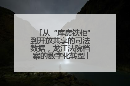 从“库房铁柜”到开放共享的司法数据，龙江法院档案的数字化转型
